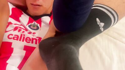 Soccer threesome - gay porn video