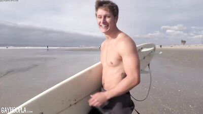 Brandon Parker - NEW Blonde Beach Boy - gay porn video