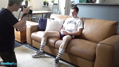 Brad showing off his thick cock in this horny photoshoot - gay porn video