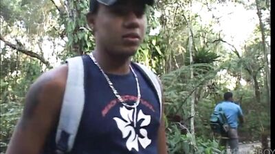 Latino Fucker - Fucked in Public Forest - gay porn video