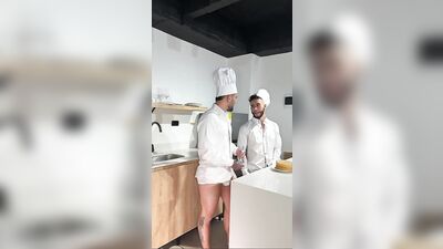 Fucking in the kitchen - gay porn video