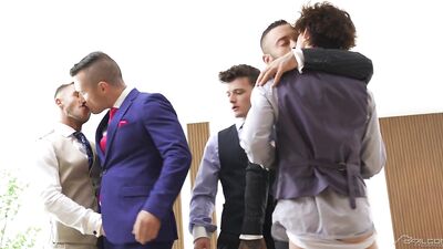 To The Nines - Drew Valentino, Grant Ducati, Derek Kage, Allen King & Seth Peterson - gay porn video