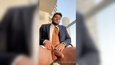 Fans - Alejo Ospina - Wanna have u on your knees worshipping my dick in my Dubais balcony - free gay porn - gay porn video