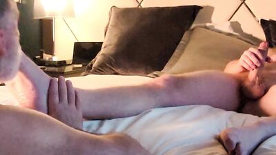 Bearfoothunter1 Enjoying Logan Stanleys Toes and Hole - free gay porn