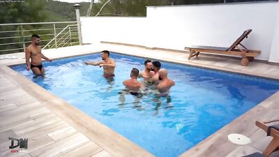 Villa Pool Orgy Part 2 - gay porn video
