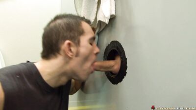 TrystanBull - Through The Glory Hole - Trystan Bull & Dylan Hauser 720p - gay porn video