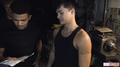 Wrench Men Getting Their Tools Dirty - Jason Wolf, Tyler Stone, Galore & Lucas Light - gay porn video