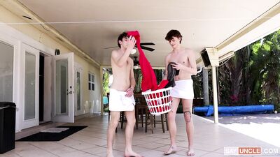BrotherCrush - Austin Erikson Nathan Bicks - What. All Our Clothes Are Dirty We Have to Be Naked Anyway - gay porn video