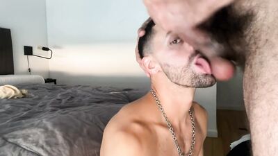 Throat is a great place to put my dick - gay porn video