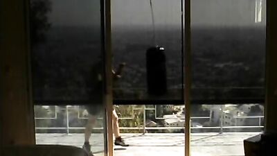 Brad - college boxer flexes muscles - gay porn video