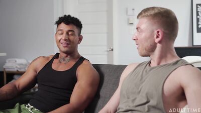 AdultTime - Jerk Buddies - Matthew Ellis and Kenzo Alvarez - Get Ready For Life In The Barracks Bruh 1080p