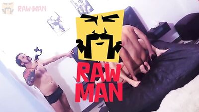 RawFuckClub - Muscular and masculine black man fucks submissive bottom non-stop