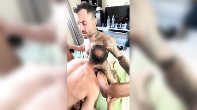 RawFuckClub - Three sweaty bodies tangled in a fight for dominance