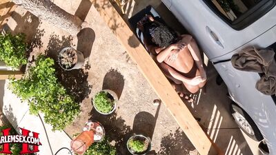 Intense Sodomy on the Terrace - Beau Black  Young Athletic - gay porn