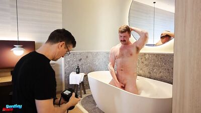 Behind the scenes with our soapy mate Patrick - gay porn