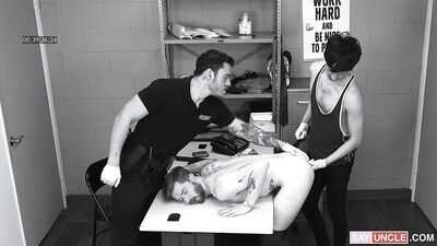 No Officers Or Perps in This Room, Just Three Horny Fuckers - Jock the Stripper, Dakota Wonders & Daniel Justice - gay porn
