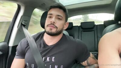 Alejo Ospina Gets Fucked by a Stranger in a Car - Bareback - fan club