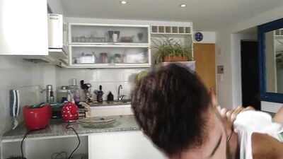 Fans - After the Gym  With my Best Friend decided to go to my Apartment for a Snack