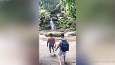 OnlyFans - Yolber Martinez fucks Brad2307 by the waterfall - gay porn video