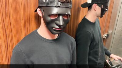 AndoliniXXL - Baptiste69 Andolini XXL  Antoine69 - Elevator - Hot Gay Threesome - gay porn