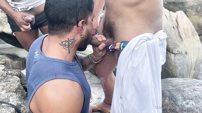 Alejo Ospina - I never though nude beaches could be this wild with @danielmontoya @luismvalsae @evanpeix @kennethleee - gay porn