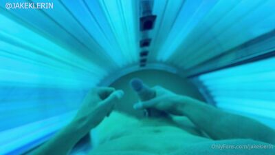Jake Klerin - Me jerk off to completion in the tanning bed since I get horny every time I tan - gay porn