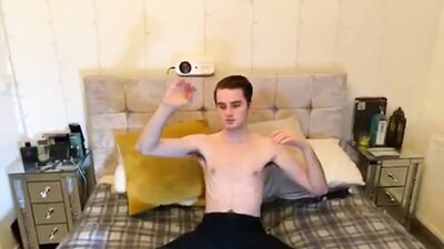 Watch Director Marc McAulay get Matt Coxks to wank his uncut dick and cum