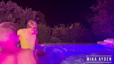 Underwater 4some Midnight Bath With My French Friends - Mika Ayden