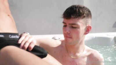 Danny Senpai - Hot tub fun with Trent Benz