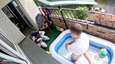 Behind the scenes with Kell on the balcony