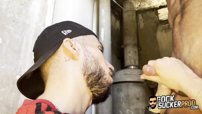 Shelam XXL & Cocksucker - Beur Cocksucker sucks a big Arab cock in a 93 building
