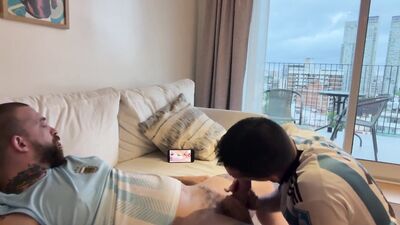 Liam Harding & Naked Yogui - Dominant guy with a thick big cock fucking a sexy Latino