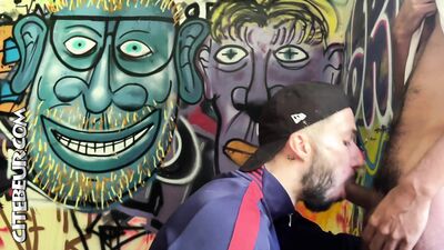 Akim la Matraque & Cocksucker - CockSucker Worships a Hooded Arab Guy in a Project Warehouse