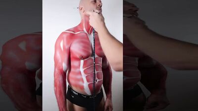 Body Painting - Fucked by a 23 cm Dick