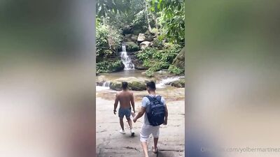 Yolber Martinez fucks Brad2307 by the waterfall