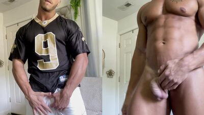 OnlyJohn Bronco - 2021-08-28 muscle jock in jersey flexes and shows off his body and hole