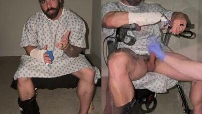 Jordan - POV - Your ER Patient Can't Use His Broken Hand So You Jerk Him Off - gay porn