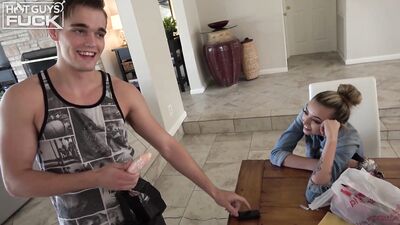HotGuysFuck - Dylan Cover takes a HUGE strap on and gets PEGGED by Nicole Kidd