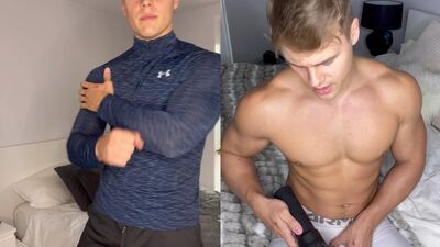OnlyFans - PEACHY BOY - PART 1 - After gym massage gun wank - gay porn