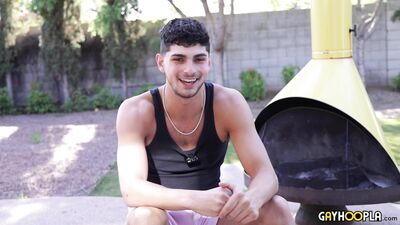 GayHoopla - Swim Team Jock Antoni Michael Jerks His Cock and Cums
